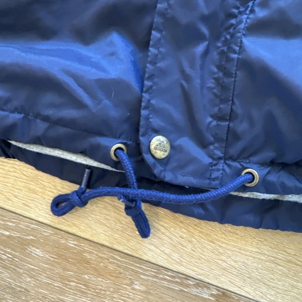 Vintage Adidas‎ Jacket Mens XL Hooded Windbreaker Parka 90s Blue